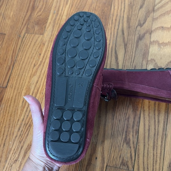 Vionic Dayna Moccasin Loafer Horsebit Snake Suede Burgundy size 8 - Picture 7 of 10